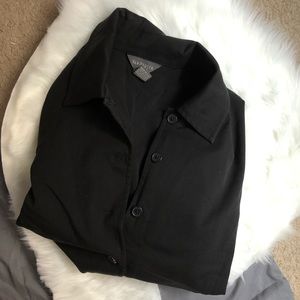 Black button down shirt